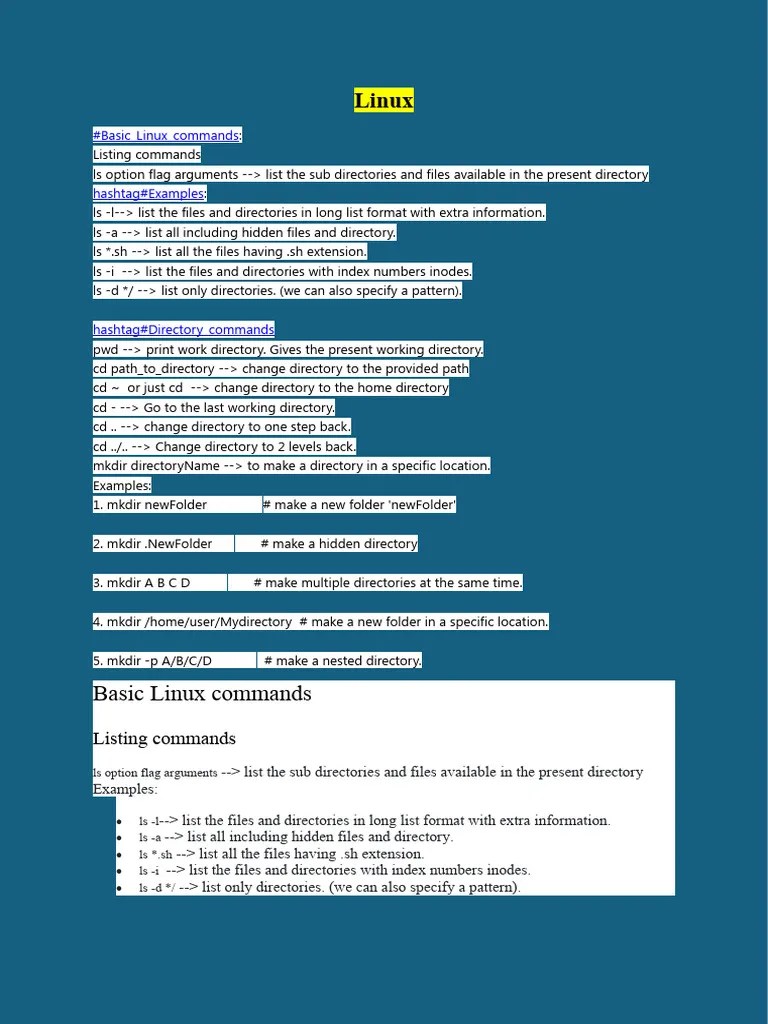 Linux Main | PDF | Directory (Computing) | Computer File