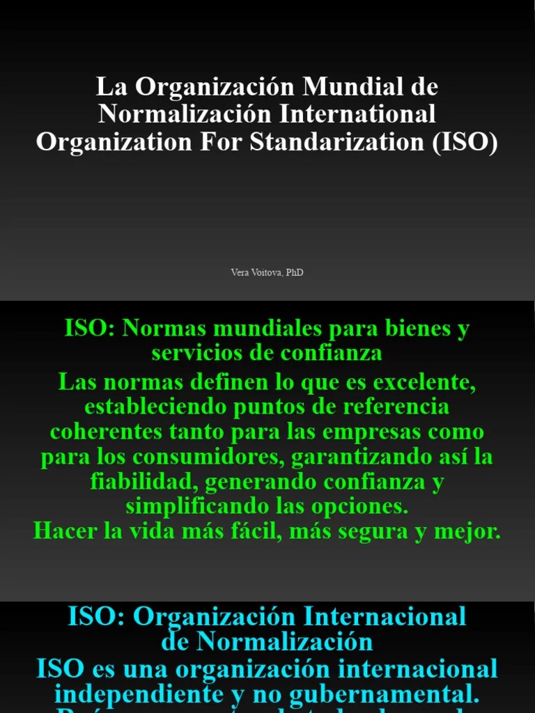 Organizacion Mundial ISO (UTA) | PDF | Organización Internacional Para ...
