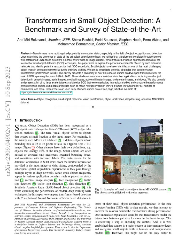 Transformers In Small Object Detection_SOTA | PDF | Artificial ...
