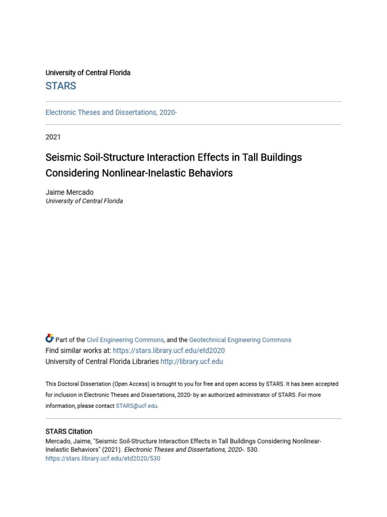 Seismic Soil-Structure Interaction Effects In Tall Buildings Cons ...