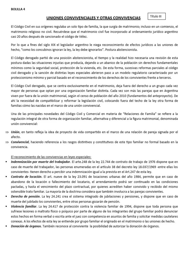 B4 - Uniones Convivenciales | PDF | Unión Civil | Matrimonio
