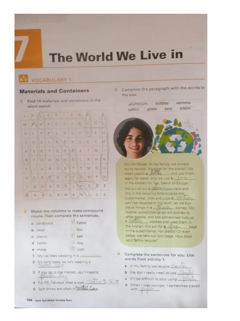 Workbook Unit 7 | PDF