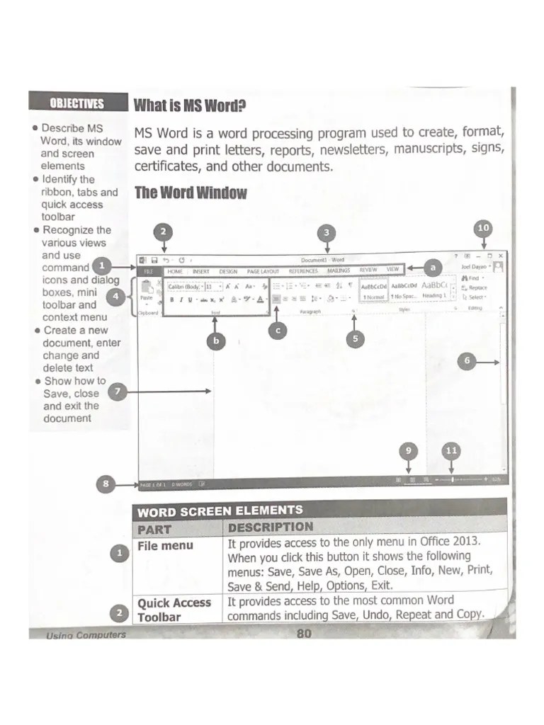MS Word Is A Word Processing Program Used To Create Format | PDF