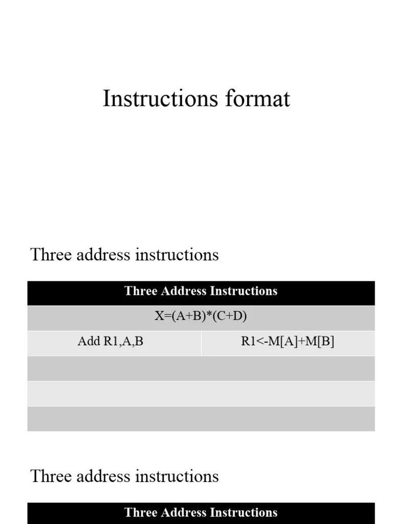 Instructions Formats | PDF | Computer Architecture | Integrated Circuit