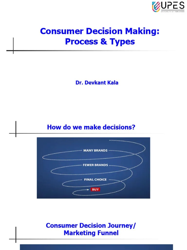 Lecture 9 - Consumer Decision - Process & Types | Download Free PDF ...