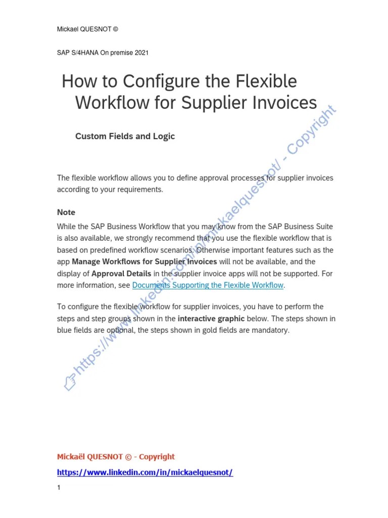 GU_SAP S4 HANA_How To Configure The Flexible Workflow For Supplier ...