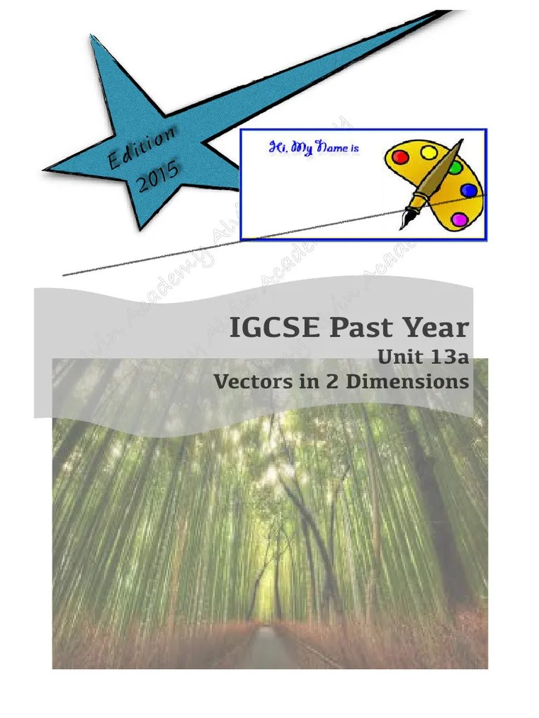 13a Vectors In 2 Dimensions | PDF | Equations | Elementary Mathematics