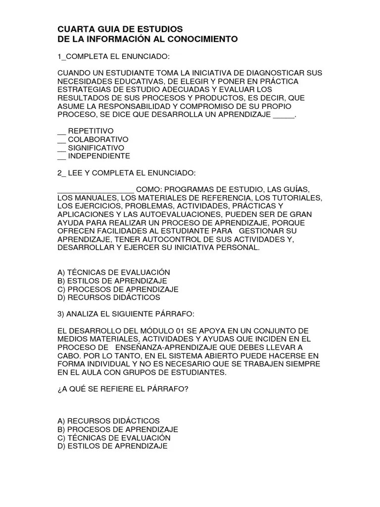 401 - De La Informacion Al Conocimiento | PDF | Aprendizaje | Puntuación