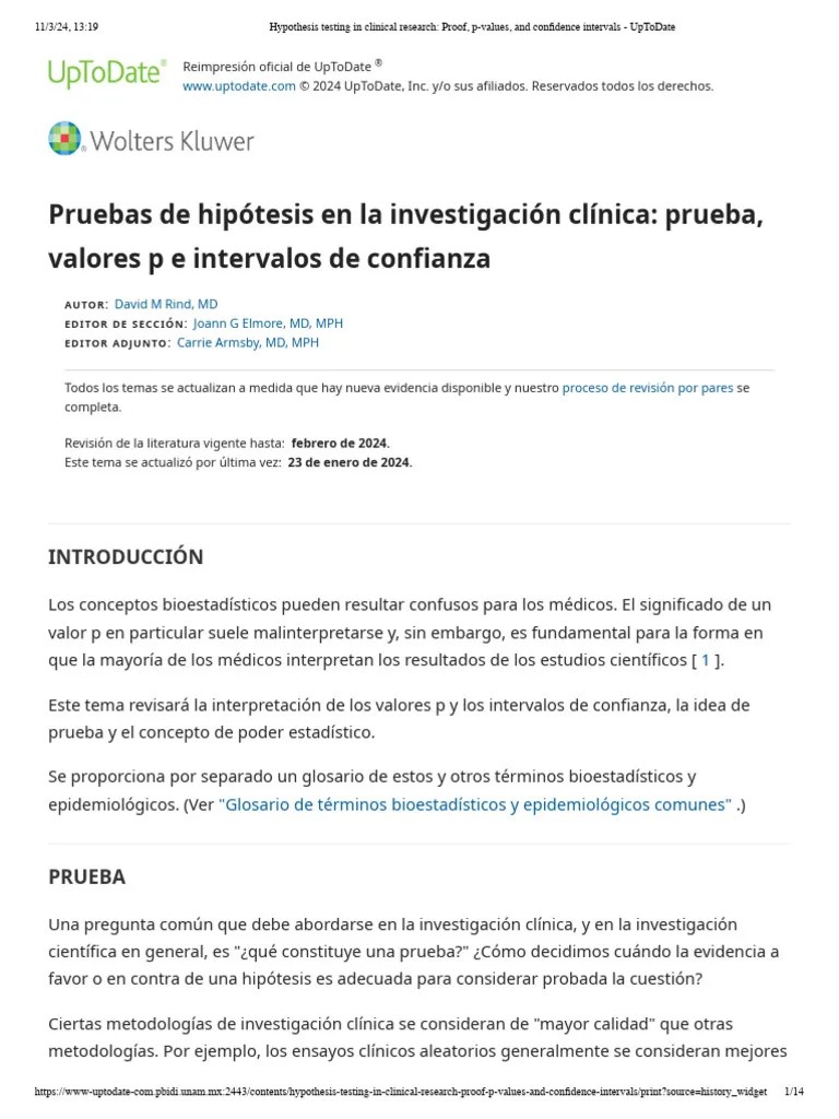 Hypothesis Testing In Clinical Research - Proof, P-Values, And Confidence Intervals - UpToDate ...
