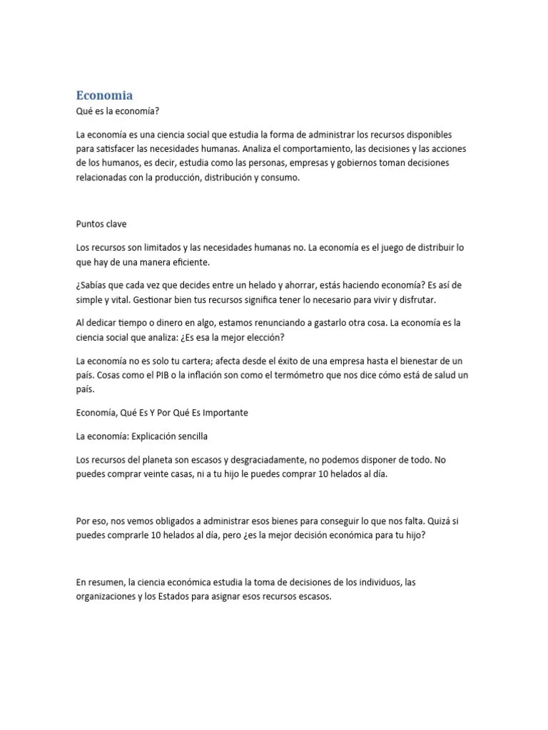 Economia | PDF | Ciencias Económicas | Business