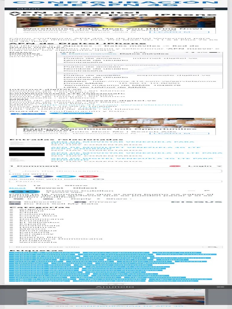 APN De Digitel Venezuela Para Iphone 2023 - Configuración De APN 4G ...