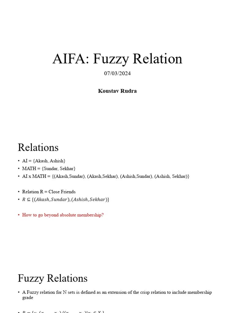AIFA 23 Fuzzy Logic 070324 | PDF | Fuzzy Logic | Mathematical Logic