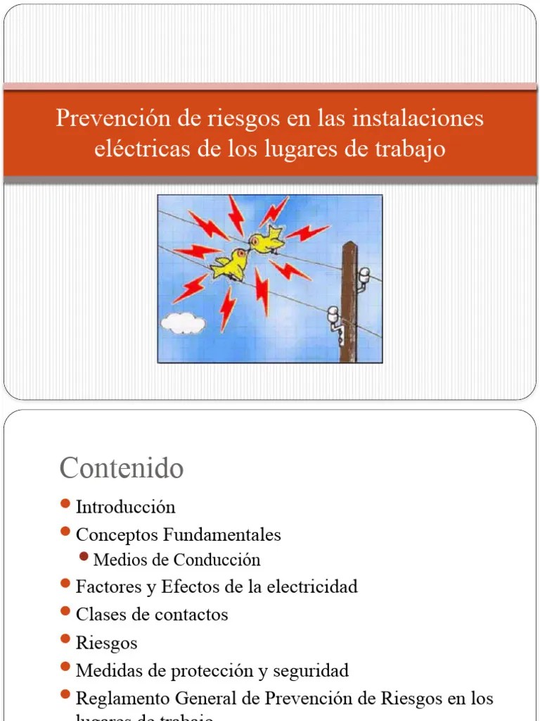 Presentación Riesgos Eléctricos | PDF | Electricidad | Corriente Eléctrica