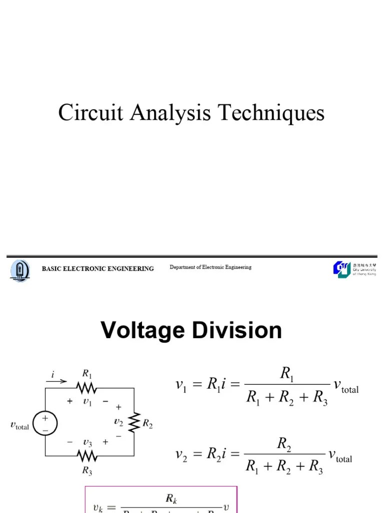 Circuit Analysis Techniques 4 | PDF | Electrical Network | Electronic ...