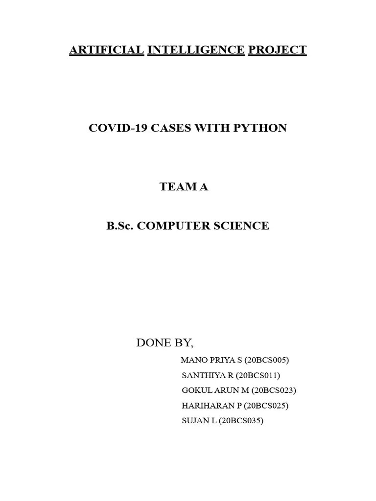 Artificial Intelligence Project Report | PDF | Data Analysis | Data