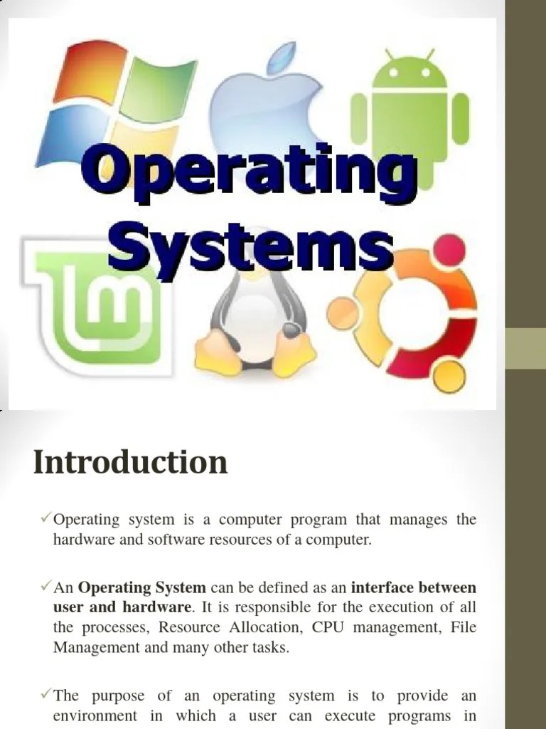 Unit 1 INTRODUCTION TO OS | PDF | Operating System | Process (Computing)