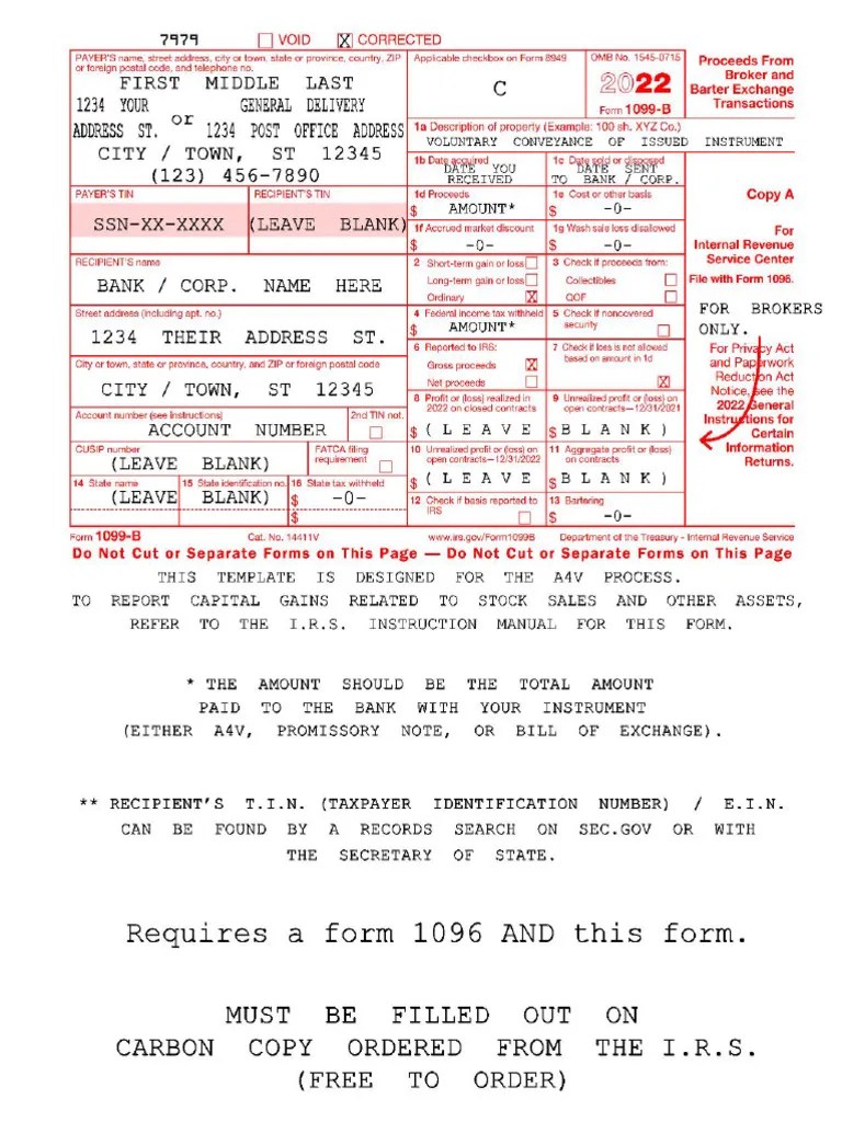 1099 B TEMPLATE | PDF