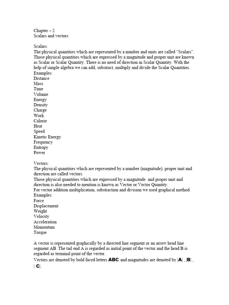 Chapter - 2 Elevenh | PDF | Euclidean Vector | Mechanical Engineering