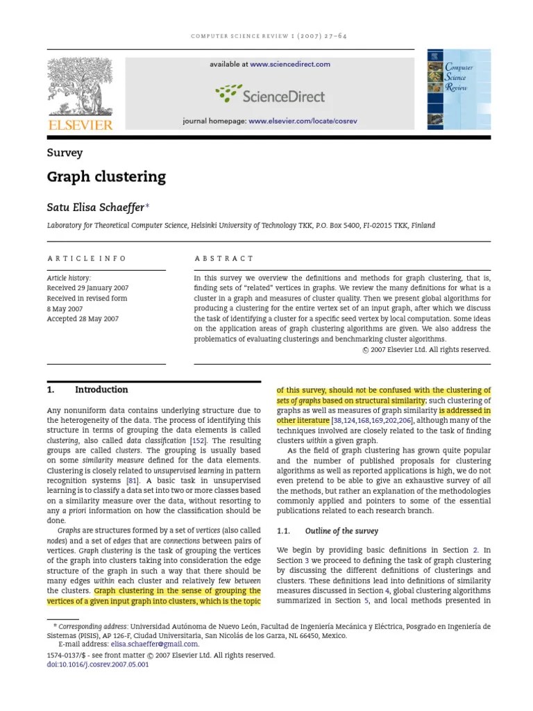 Graph Clustering | PDF | Eigenvalues And Eigenvectors | Computational ...