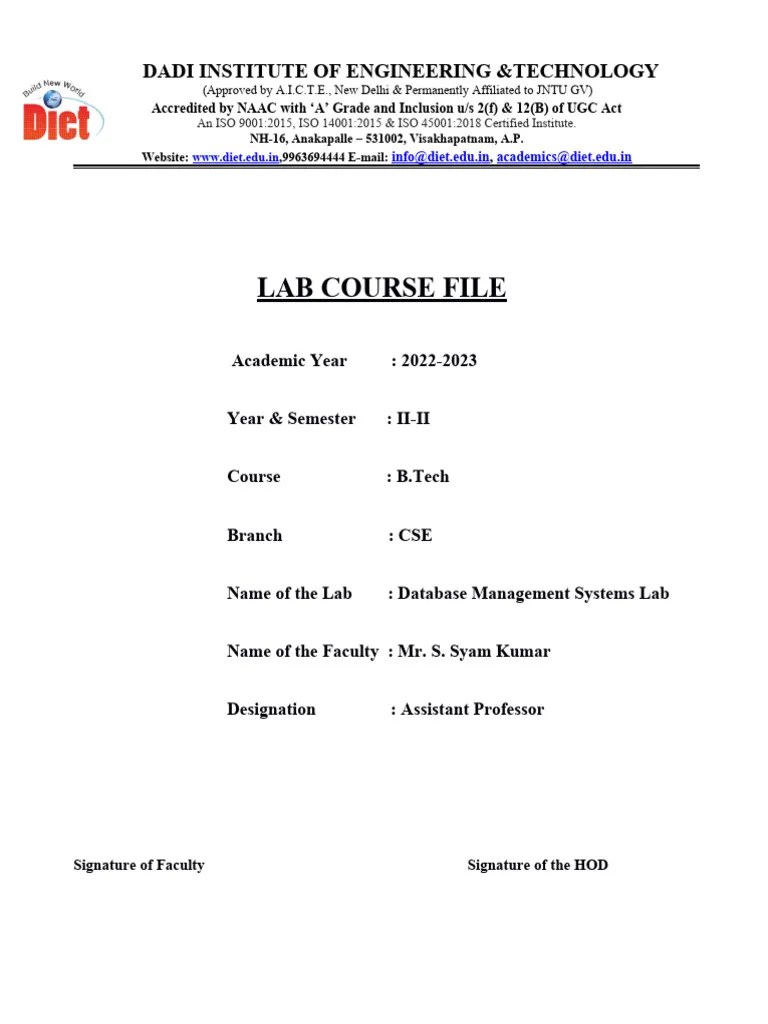 11zon - New DBMS Lab File - 2023 | PDF | Pl/Sql | Parameter (Computer ...