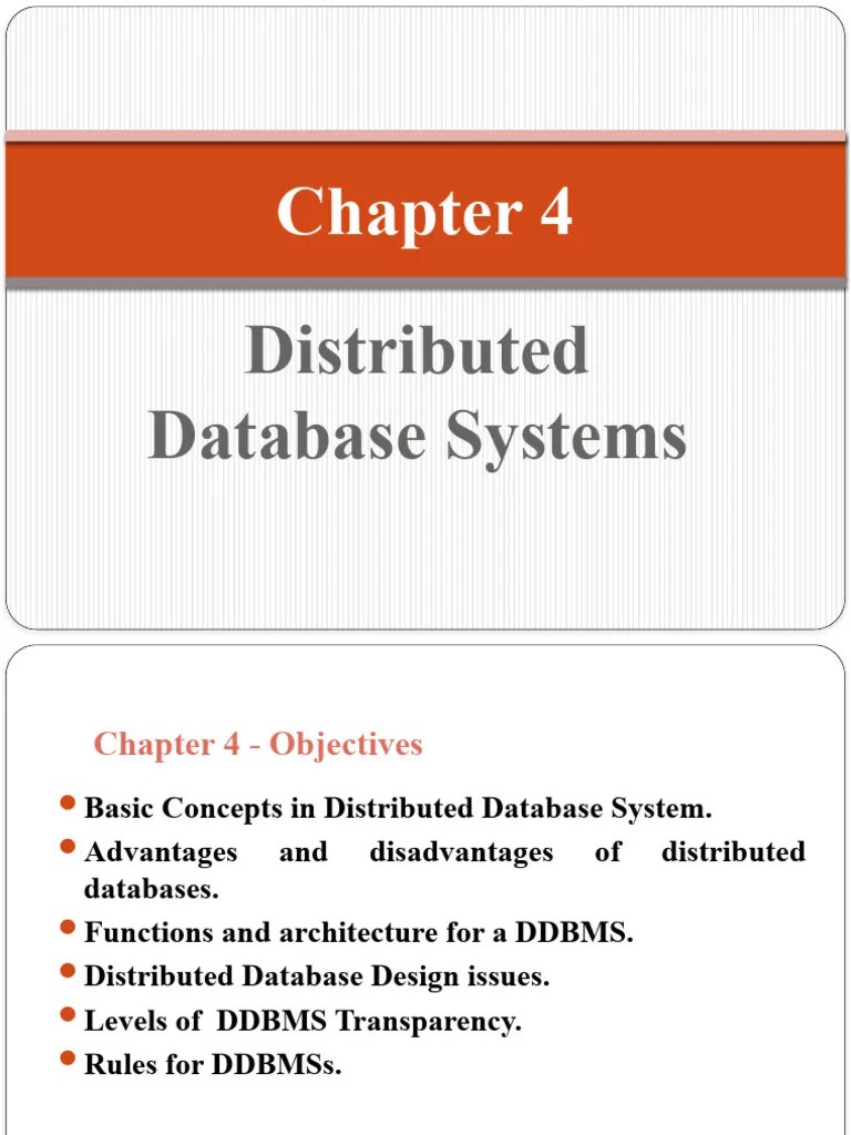 Chapter 4 Distributed Database Systems | PDF | Databases | Database ...