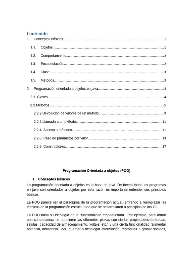 Poo | PDF | Objeto (informática) | Java (lenguaje De Programación)