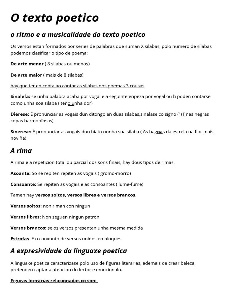 O Texto Poetico | PDF
