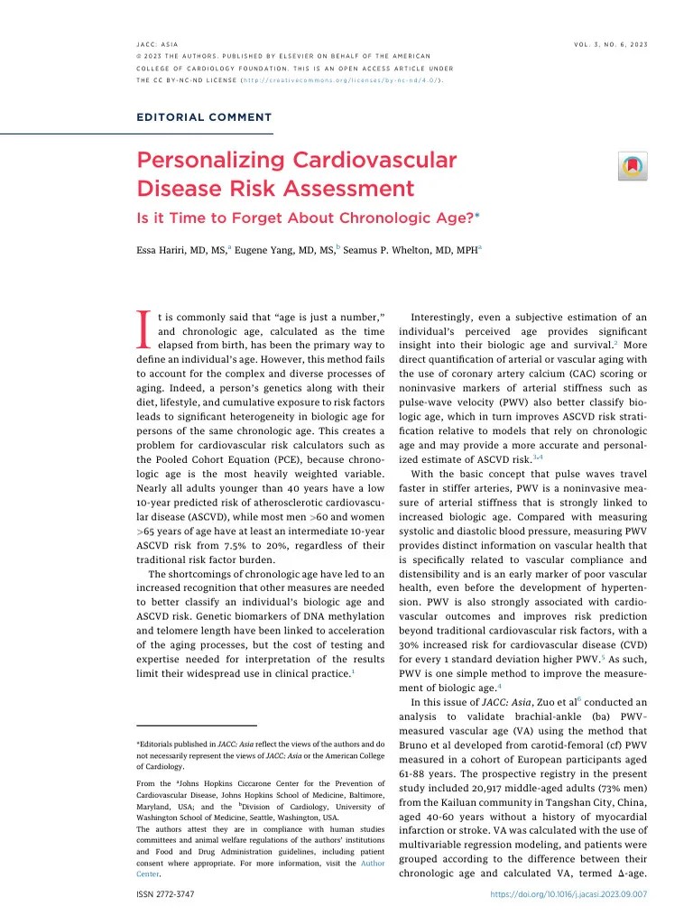 Personalizing Cardiovascular Disease Risk Assessment | PDF ...