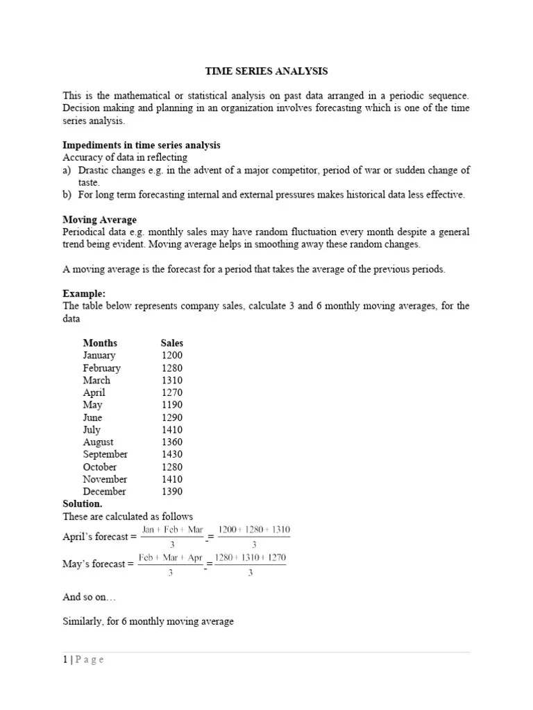 Time Series And Analysis | PDF | Forecasting | Seasonality