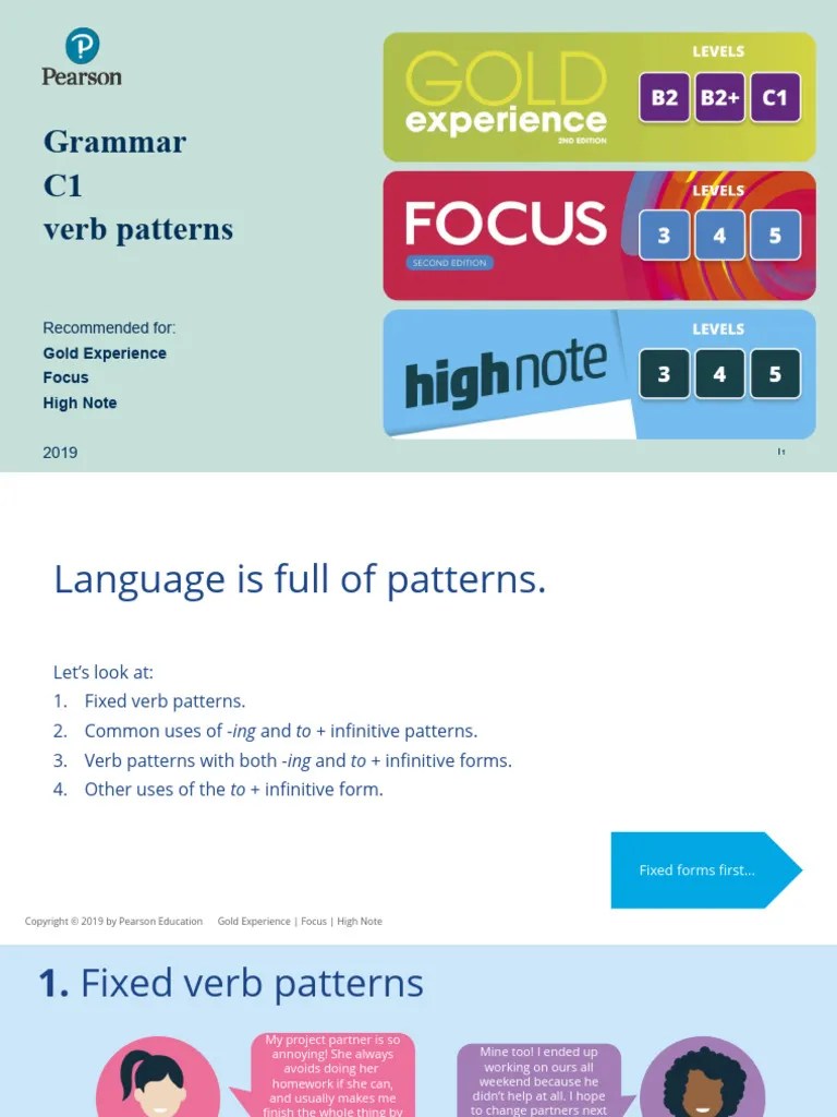 Grammar C1 - 2 Verb Patterns | PDF | Verb | Object (Grammar)