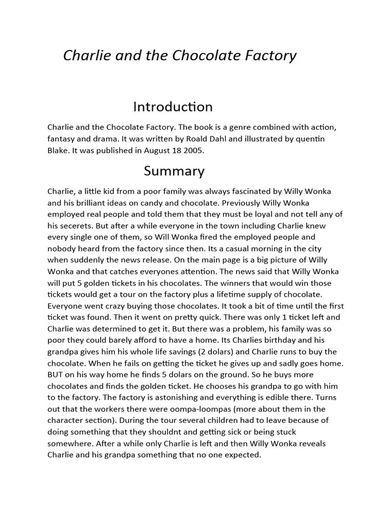 Charlie And The Chocolate Factory | PDF