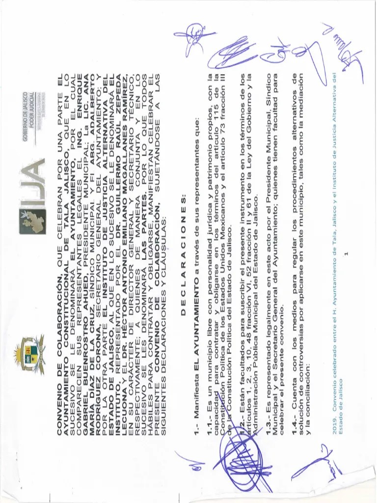 Convenio Justicia Alternativa 11 Sep 2019 | PDF