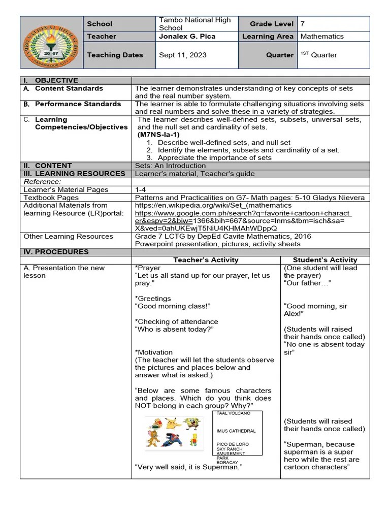 Day 1 - Set Inroduction | PDF | Empty Set | Set (Mathematics)