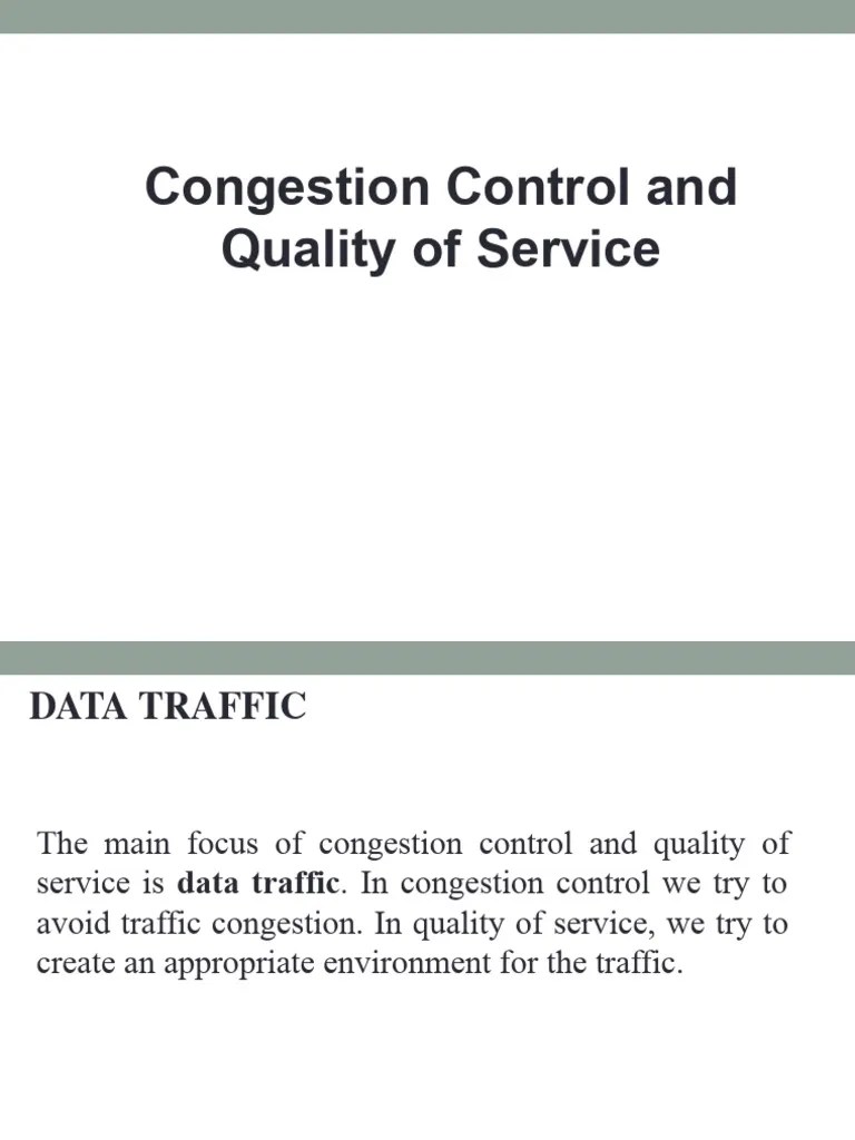 COngestion COntrol | PDF | Network Congestion | Transmission Control ...