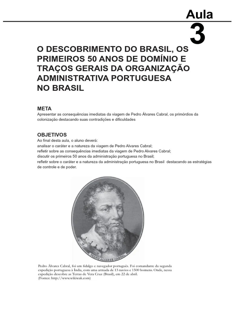 17291805102012historia Do Brasil Colonia Aula 3 | PDF | Brasil | Portugal