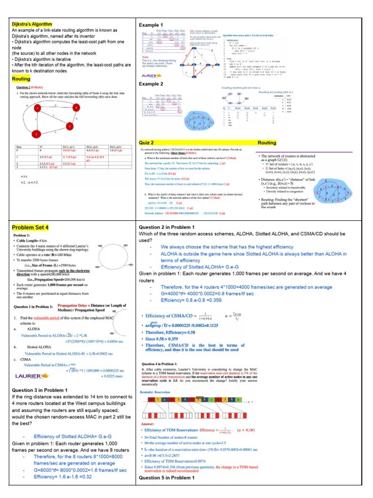 372 Final Cheat Sheet | PDF | Routing | Computer Network