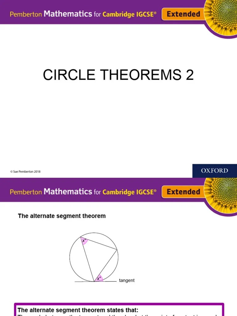 Circle Theorams 2 | PDF | Circle | Angle