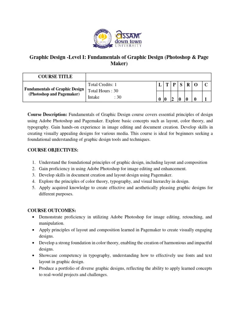 Graphic Design Level Fundamentals Of Graphic Design Photoshop And Page ...
