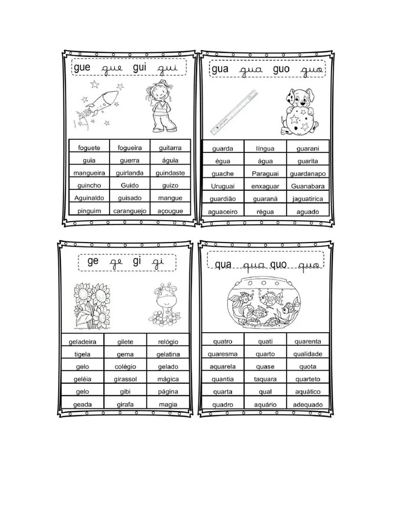 Fichas De Leitura - Silabas Complexas | PDF