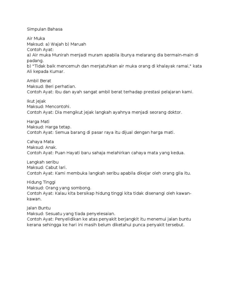 Jejak Langkah Maksud : Simpulan Bahasa A Z With Chinese Meaning