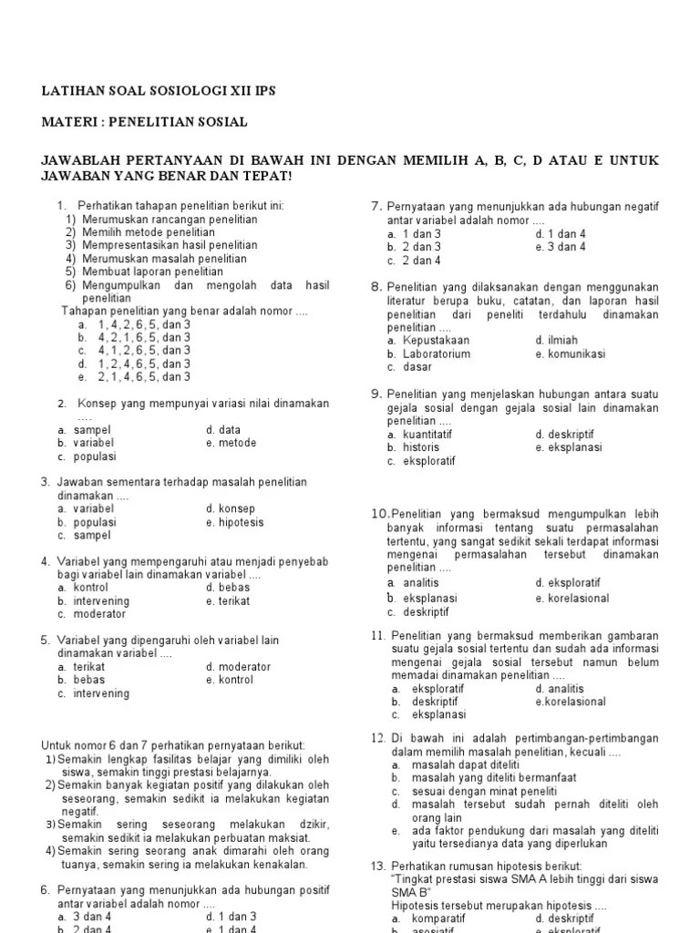 Jan 26, 2012 · soal dan jawaban uts. Soal Uts Metode Penelitian Bsi Dan Kunci Jawaban Eric Malmquist