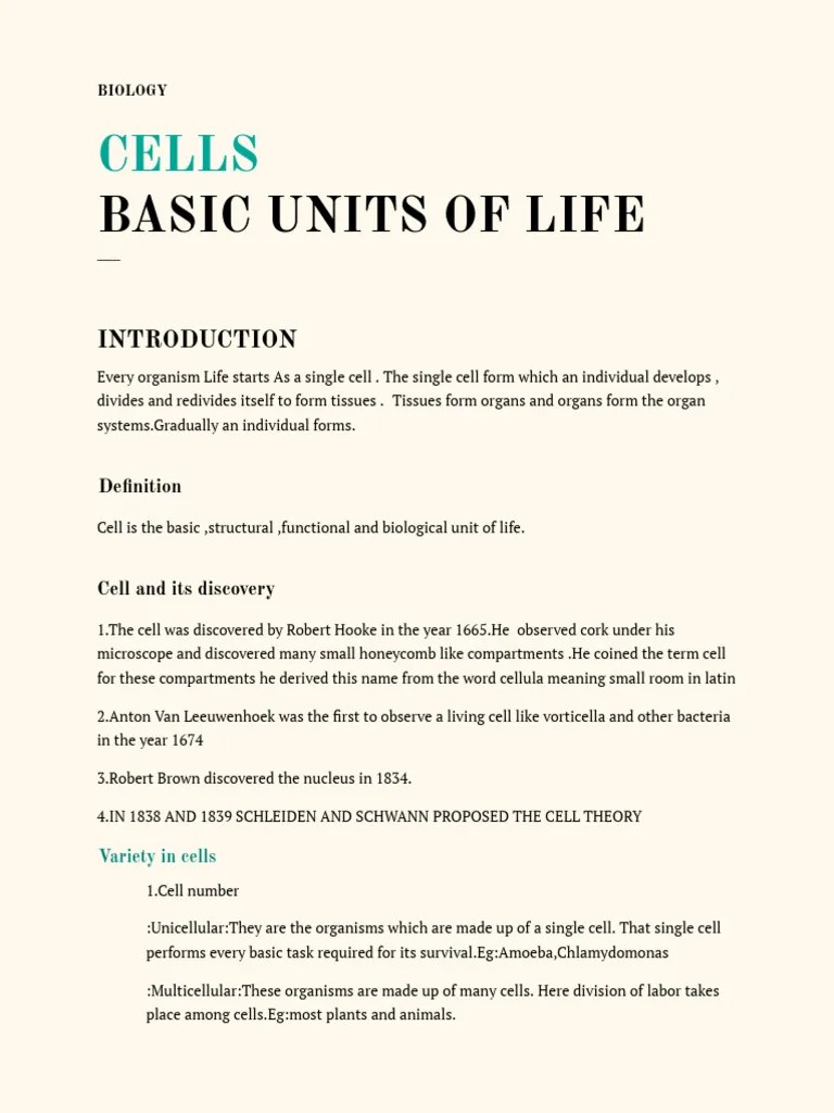 Cell | PDF | Cell (Biology) | Cell Nucleus