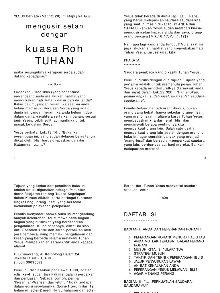 Mengusir Setan Dengan Roh Tuhan | PDF