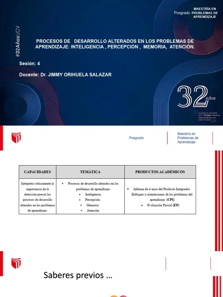 Prevencion De Los Problemas De Aprendizaje Sesion 4 | PDF | Atención | Memoria