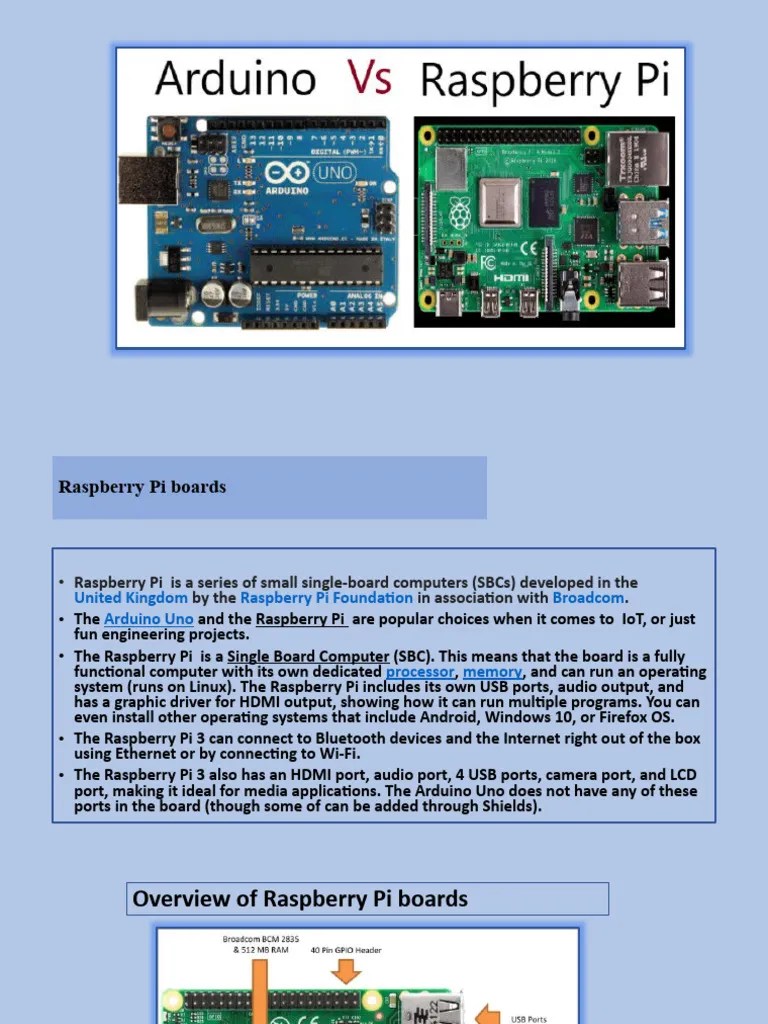 Raspberryvs Arduino | PDF | Raspberry Pi | Office Equipment