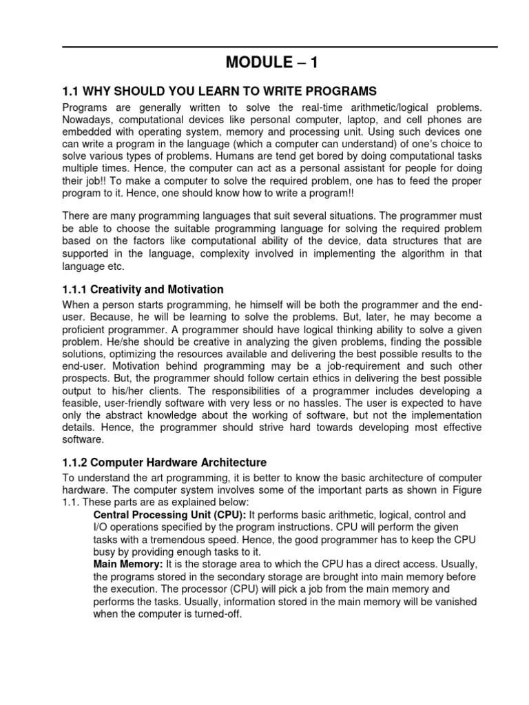 VTU Python Notes | Download Free PDF | Computer Data Storage | Boolean ...