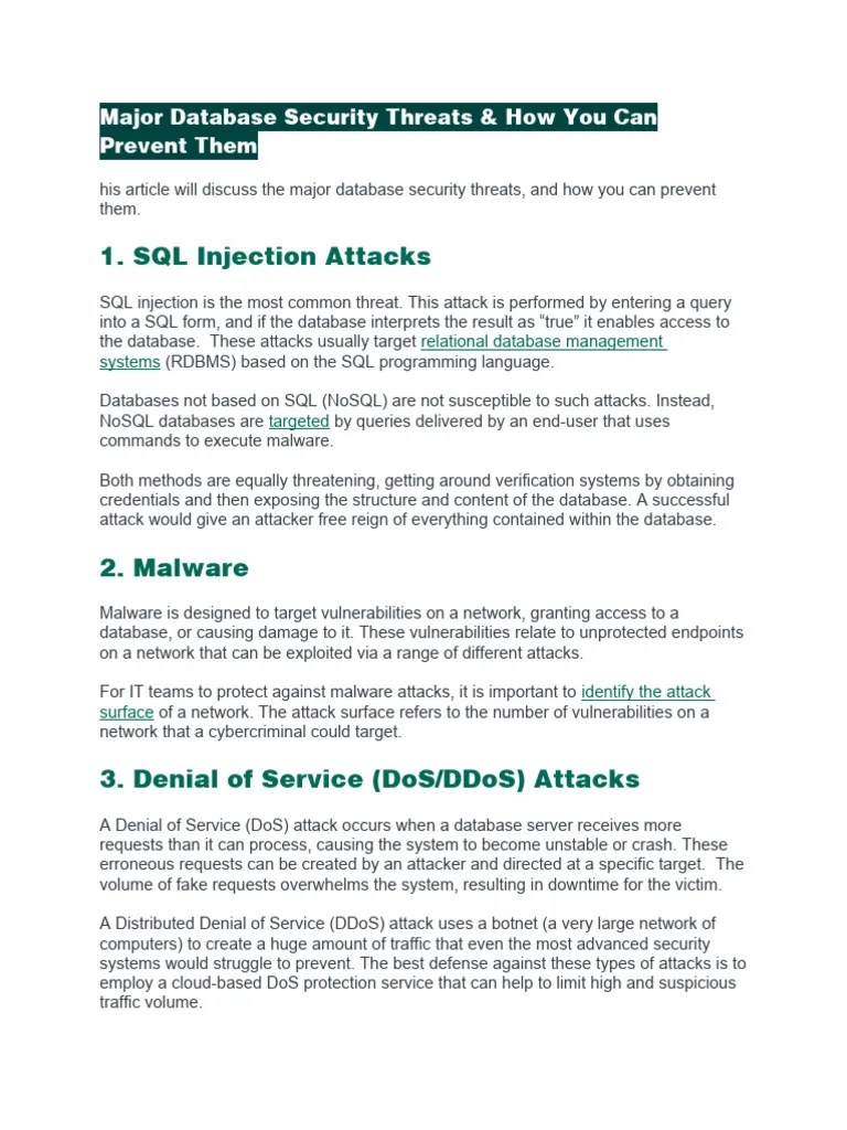 Database Security+Protection+Recovery | PDF | Security | Computer Security