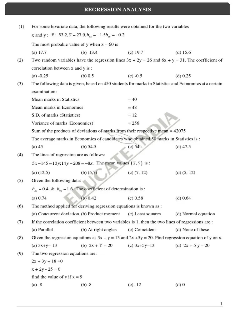 Regression Analysis 3 | PDF | Linear Regression | Statistical Analysis