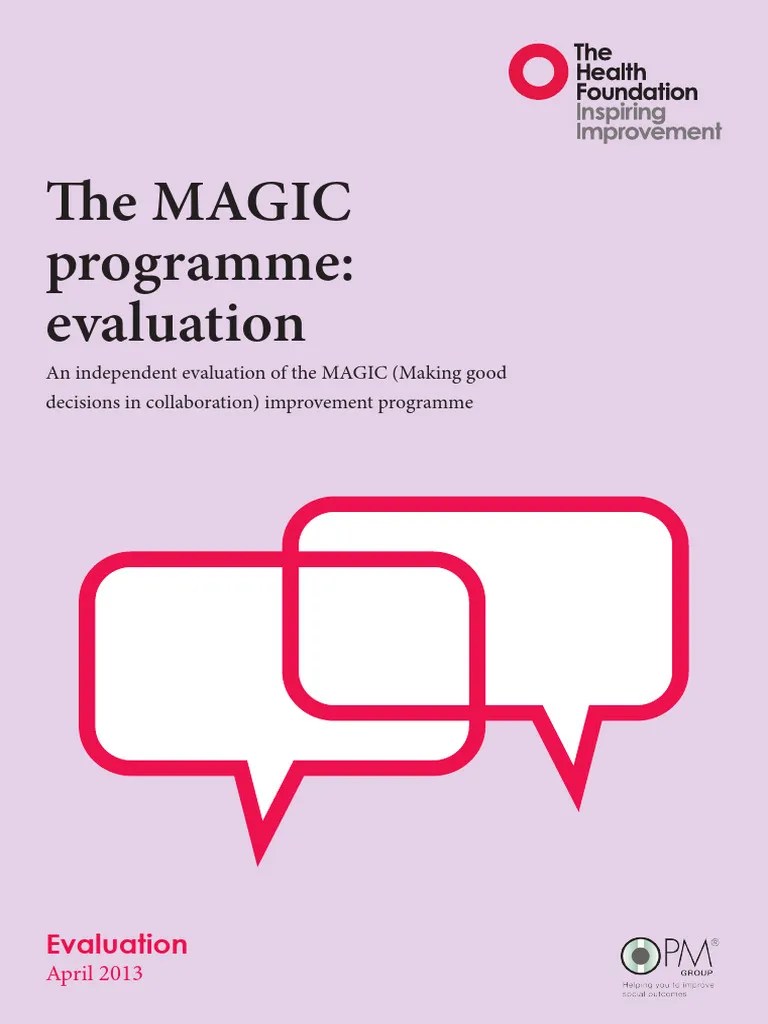 The Magic Programme Evaluation | PDF | Evaluation | Health Care