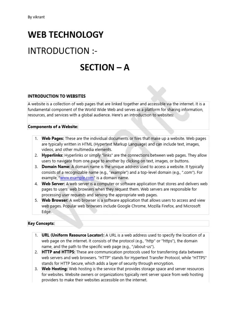 Web Technology | PDF | Dynamic Web Page | World Wide Web